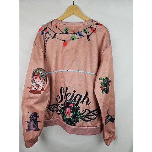 Ugly Christmas Sweatshirt Womens Size 3XL Real Boob Chest Tattoos Holiday Top - Picture 10 of 12